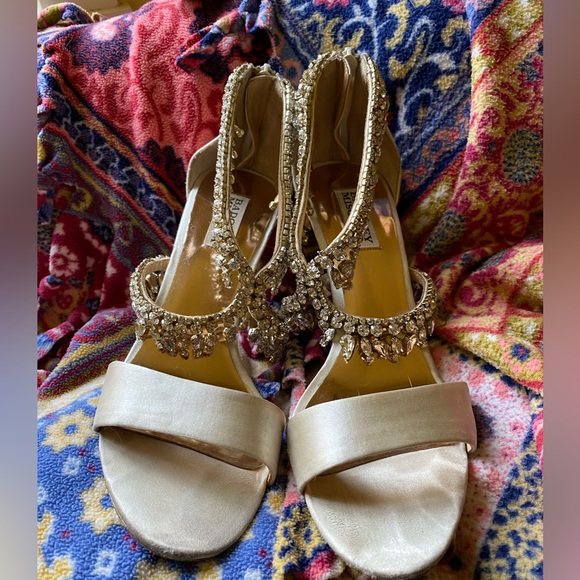 Badgley Mischka Grammy Jewel Embellished Open Toe High Heel Sandals - Picture 5 of 8